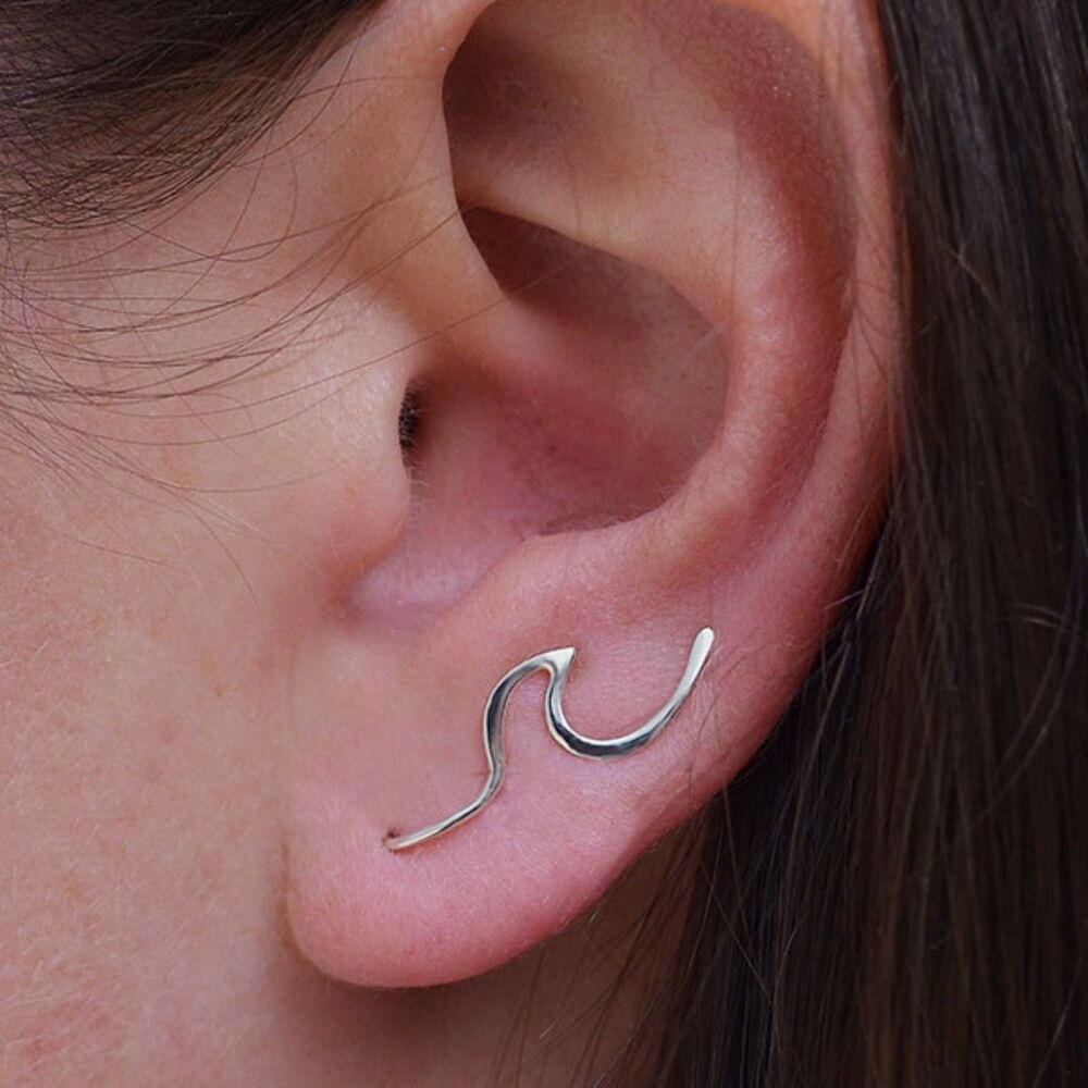 Pair of Wave Ear Climbers (left and right)